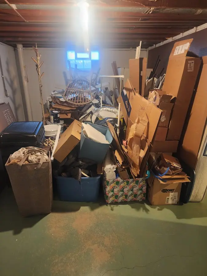 Roll-off dumpster container at job site for Yard Waste Dumpster Rental in Woolwich